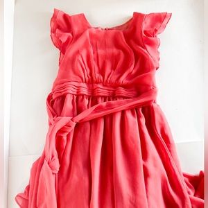 Girls pink ruffle dress size 12